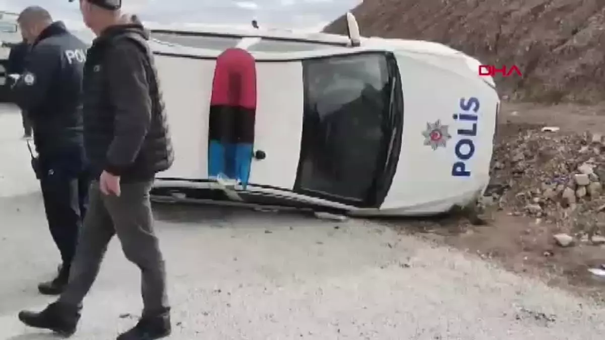 Çorum’da Polis Takla Attı, 2 Yaralı